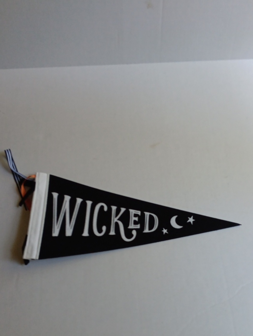 Wicked Black Decorative Party Pennant Banner SIZE 7"X 14.5"